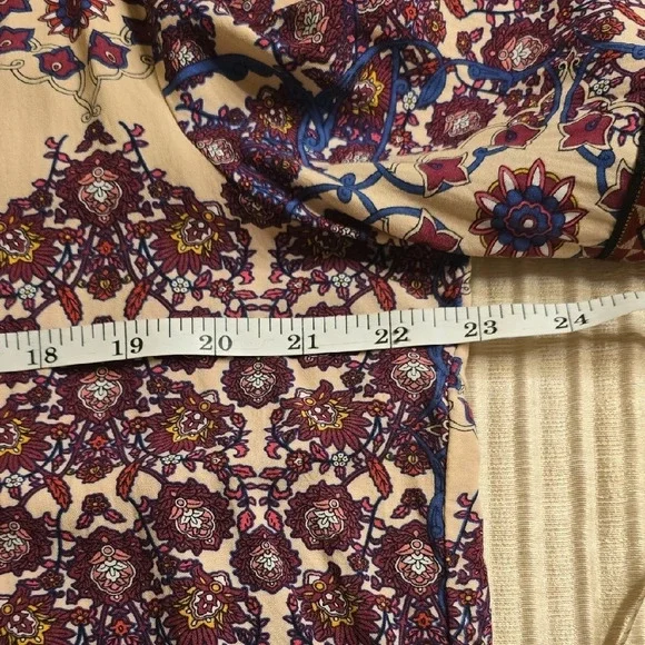 DR2 Purple and Blue Long Sleeve Smocked Blouse - Picture 8 of 11